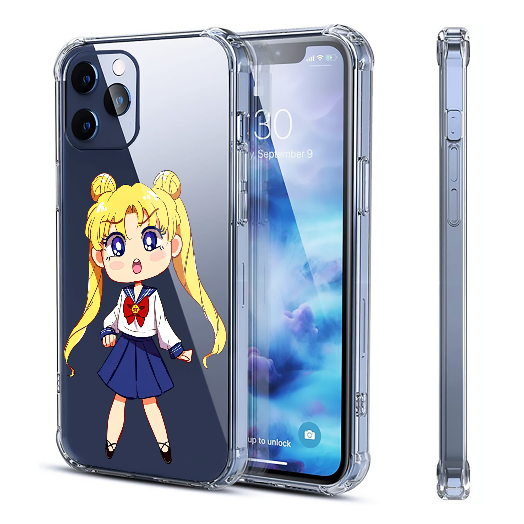（画像用） 美少女戦士セーラームーン 愛野 美奈子 あいの みなこ Sailor Moon Aino Minako 【iPhone 12シリーズ対応】透明スマホケース（クリアソフトケース）